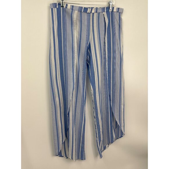 Polo Ralph Lauren Yarn Dyed Striped Petal Swim Cover Up Pant Blue Large - Picture 3 of 8